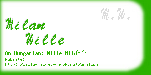 milan wille business card